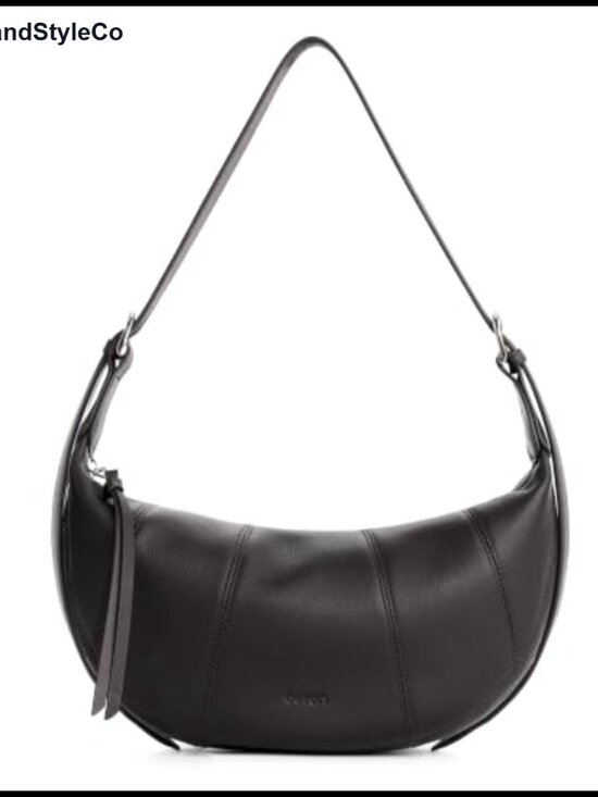 Handbags - Genuine Leather Crossbody Sling Bag RFID Blocking Crescent Purse